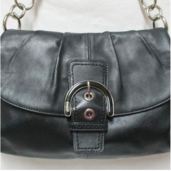 CLASSIC BLACK LEATHER SMALL COACH BAG Style F17217
Coach - Picture 3 of 9